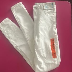 White jeans woman’s high waist skinny high rise size 4